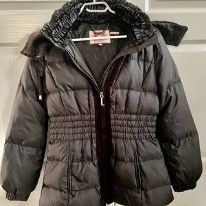 Authentic Juicy Couture black puffy coat
